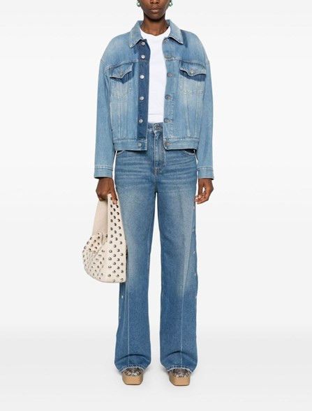 Stella McCartney o1s22i1n1024 Buttoned Ripped Jeans in Blue Size 28" / US 6 / IT 42 - 1 Thumbnail