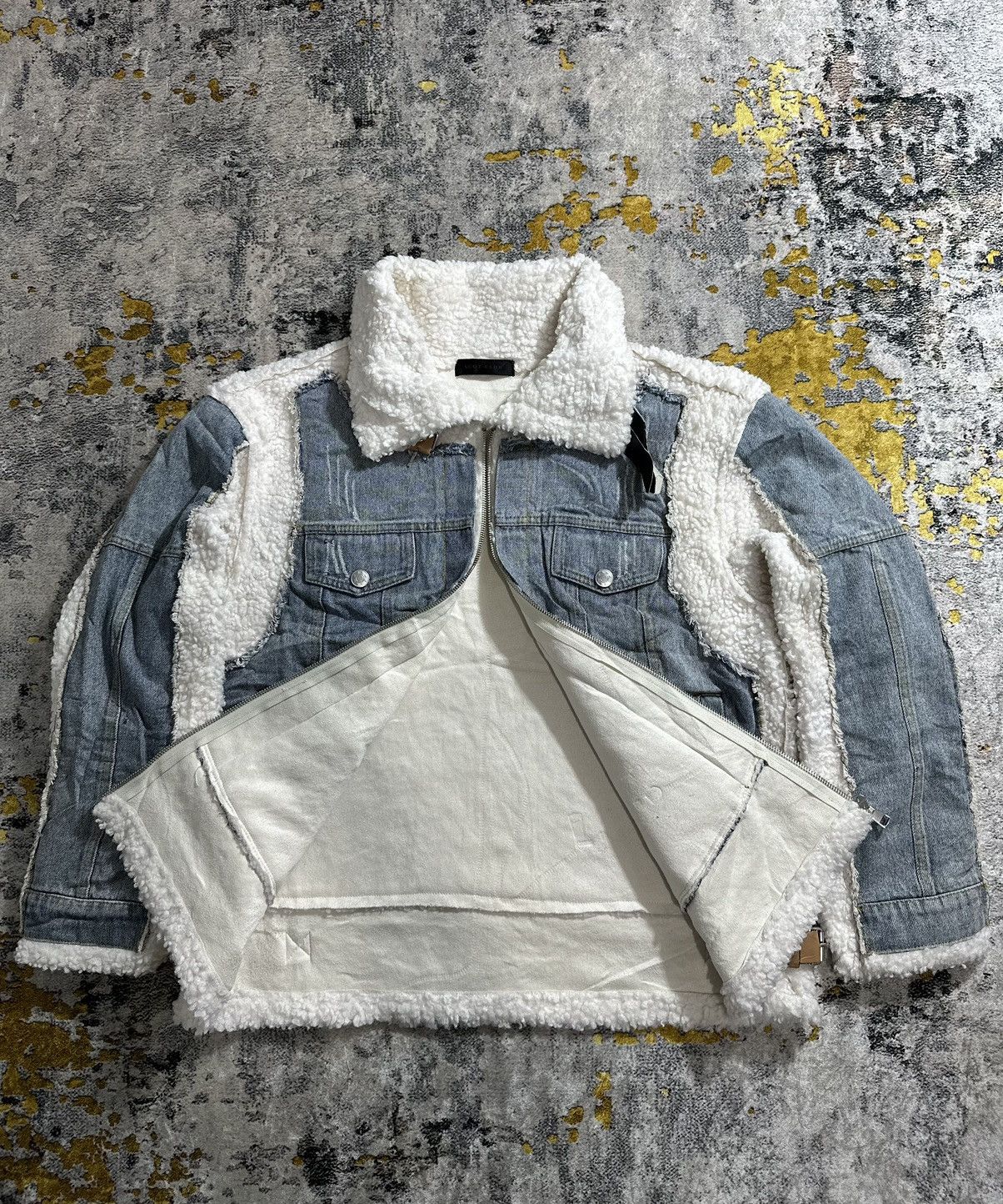 20471120 RARE SCOT CLUB BONDAGE SHERPA DENIM JACKET VERY NICE DESIGN Size US XL / EU 56 / 4 - 2 Thumbnail