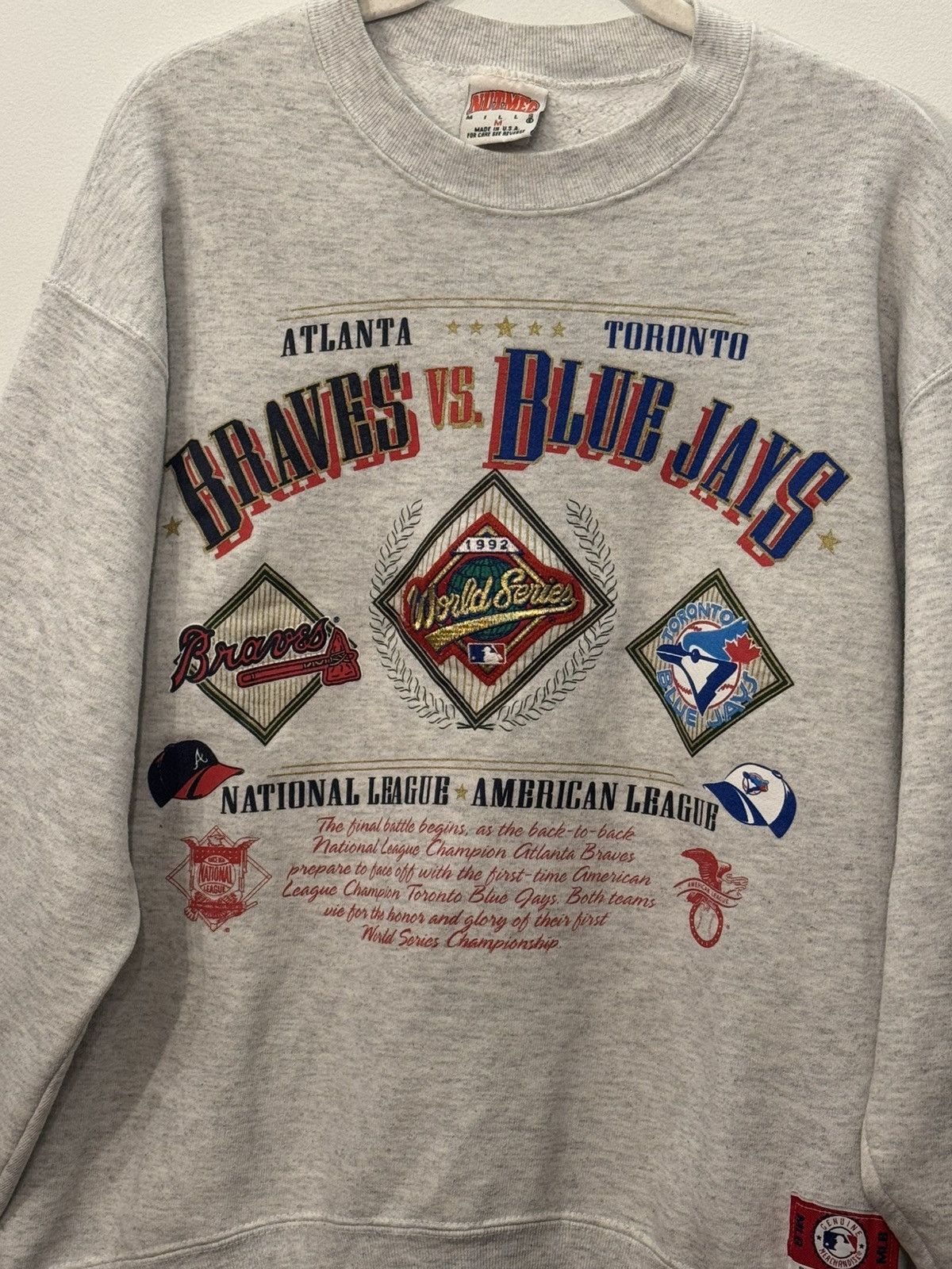 Other 1992 World Series Braves vs. Blue Jays Crewneck Sweatshirt Size US M / EU 48-50 / 2 - 2 Thumbnail
