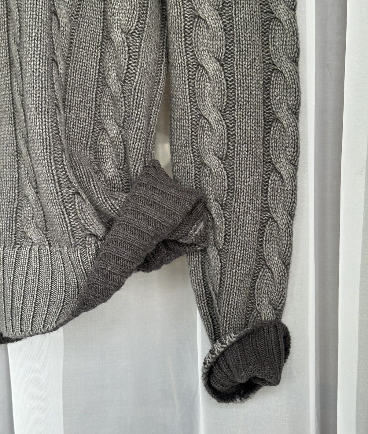 Prada PRADA FW 2012 Faded Effect Cable Knit Cashmere Sweater Wool Size US M / EU 48-50 / 2 - 11 Thumbnail