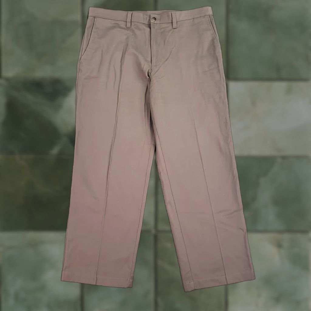 Haggar Haggar Khaki Pants Mens Size 38x29 Brown Flat Front Straight Leg Casual Size US 38 / EU 54 - 1 Thumbnail