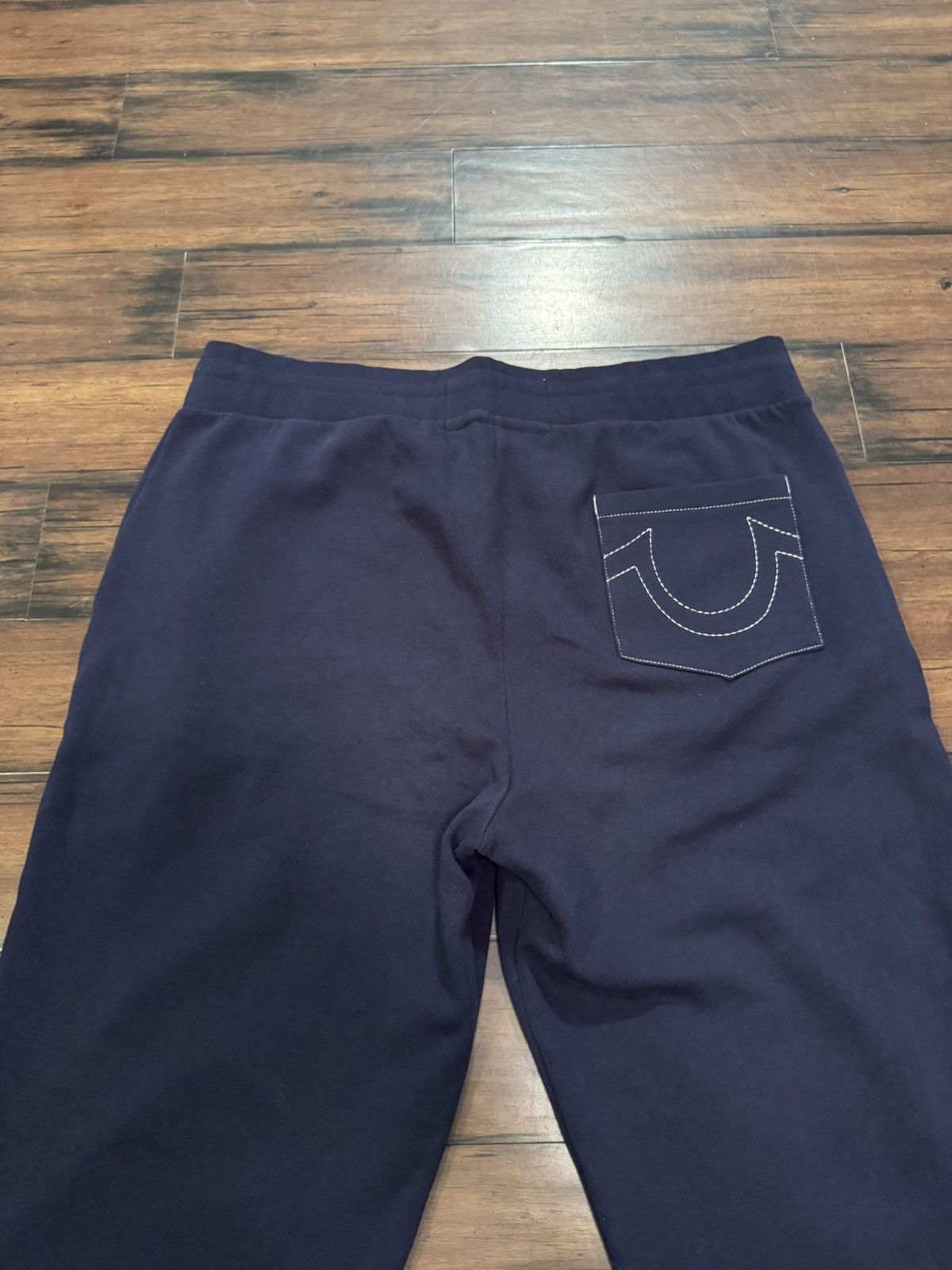 True Religion navy joggers with white drawstrings