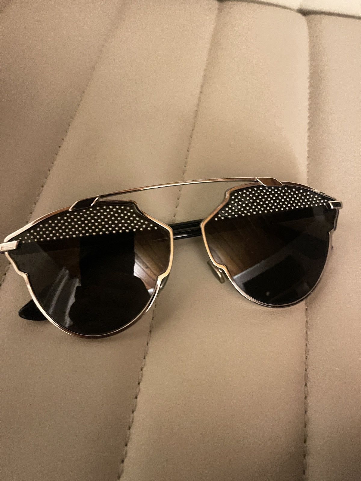 Christian Dior Monsieur Christian Dior Black and Silver Sunglasses Size ONE SIZE - 10 Thumbnail