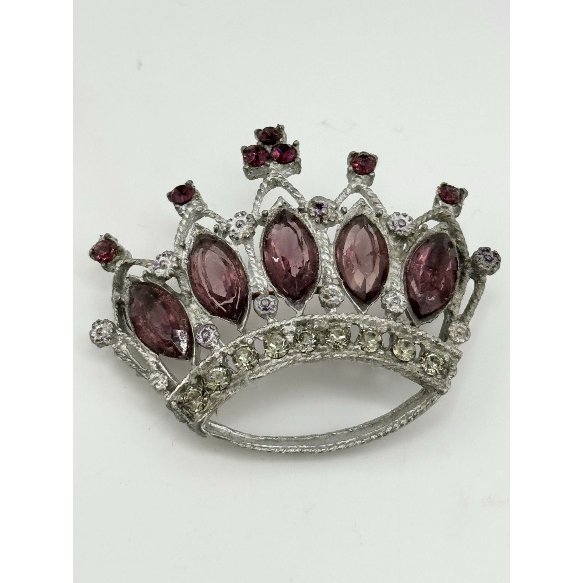 Vintage Vintage CFW estate purple crown brooch pin Size ONE SIZE - 1 Thumbnail