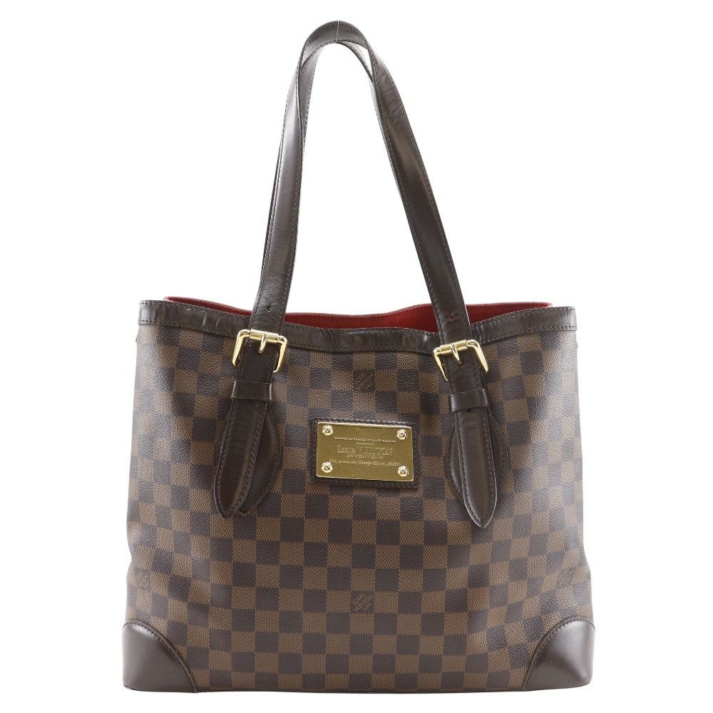 Louis Vuitton Louis Vuitton Louis Vuitton Hampstead MM Damier Canvas Tote Bag Textile Tote Bag N51204 DUTY FREE for USA Size ONE SIZE - 1 Thumbnail