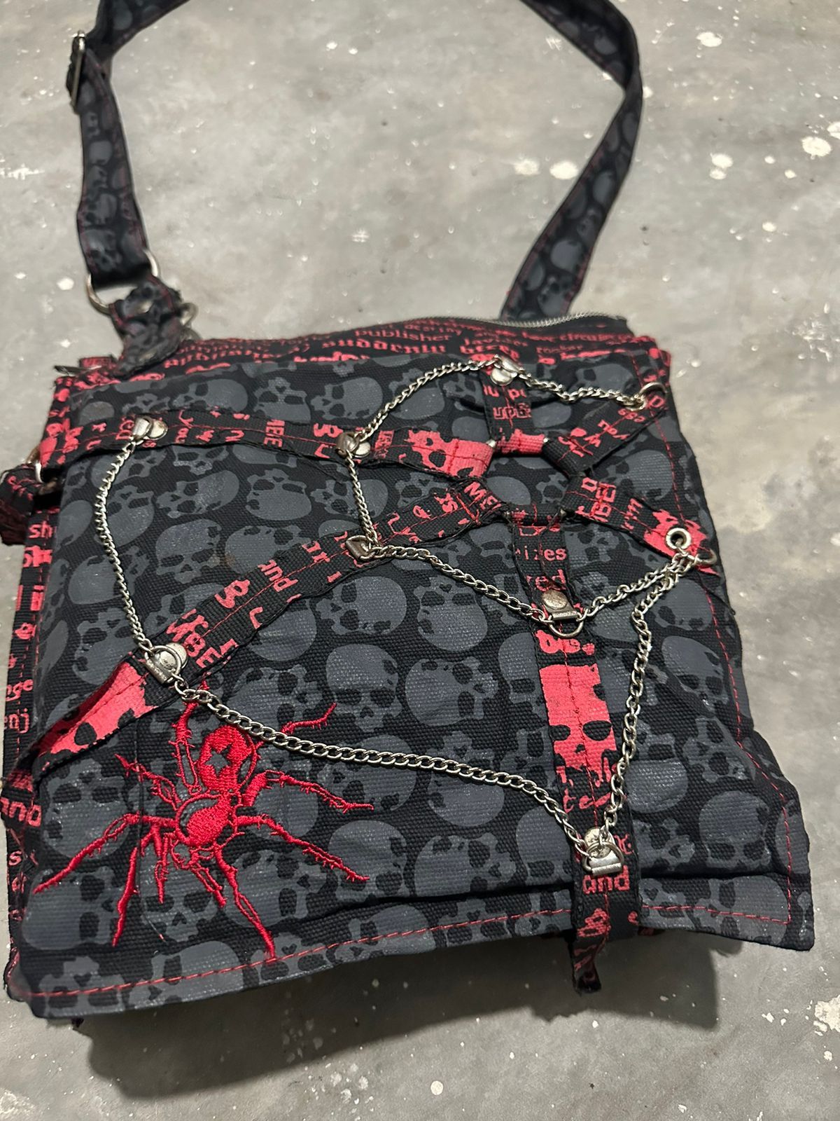 Japanese Brand Beautiful Punk Bondage Bag Skull Body Line Blood Storm Size ONE SIZE - 7 Thumbnail