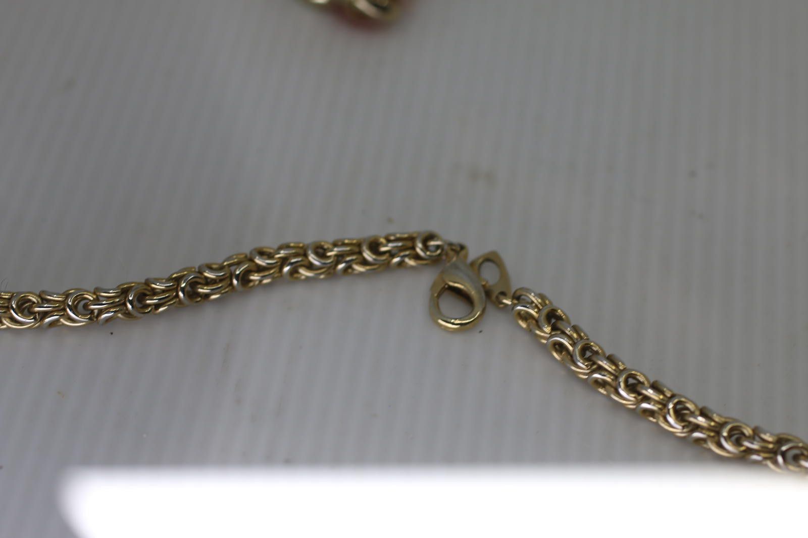 Unknown London Vintage Gold Tone Byzantine Link Chain Necklace Lobster 12" Size ONE SIZE - 5 Thumbnail