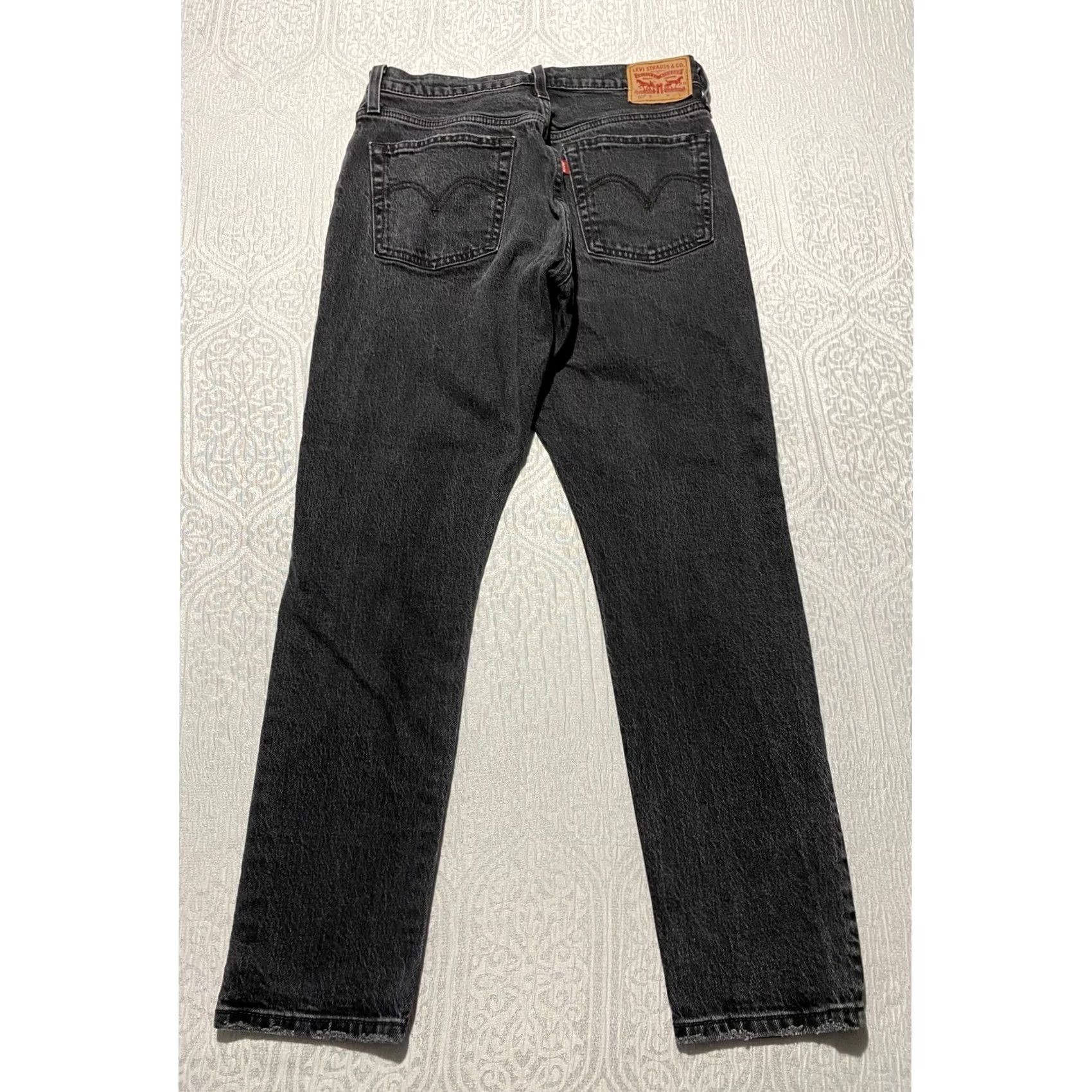 Levi's VINTAGE Levi's 501 S Skinny Jeans Womens 27x28 High Rise Button Fly Black Charcoal Wash 29502-0227 Size 27" / US 4 / IT 40 - 2 Thumbnail