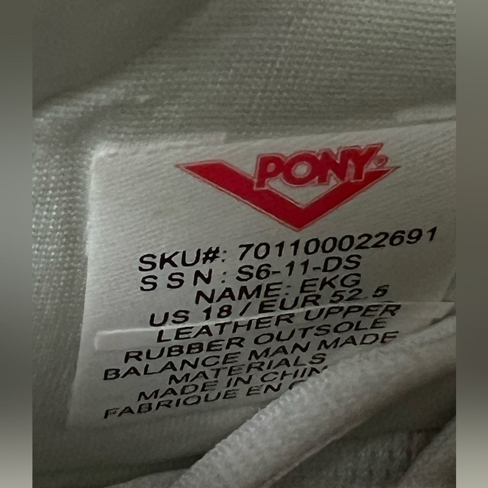 PONY NWT VINTAGE Pony Basketball SS Shoes PROMO SAMPLE Size 18 Size US 15 / EU 48 - 11 Thumbnail