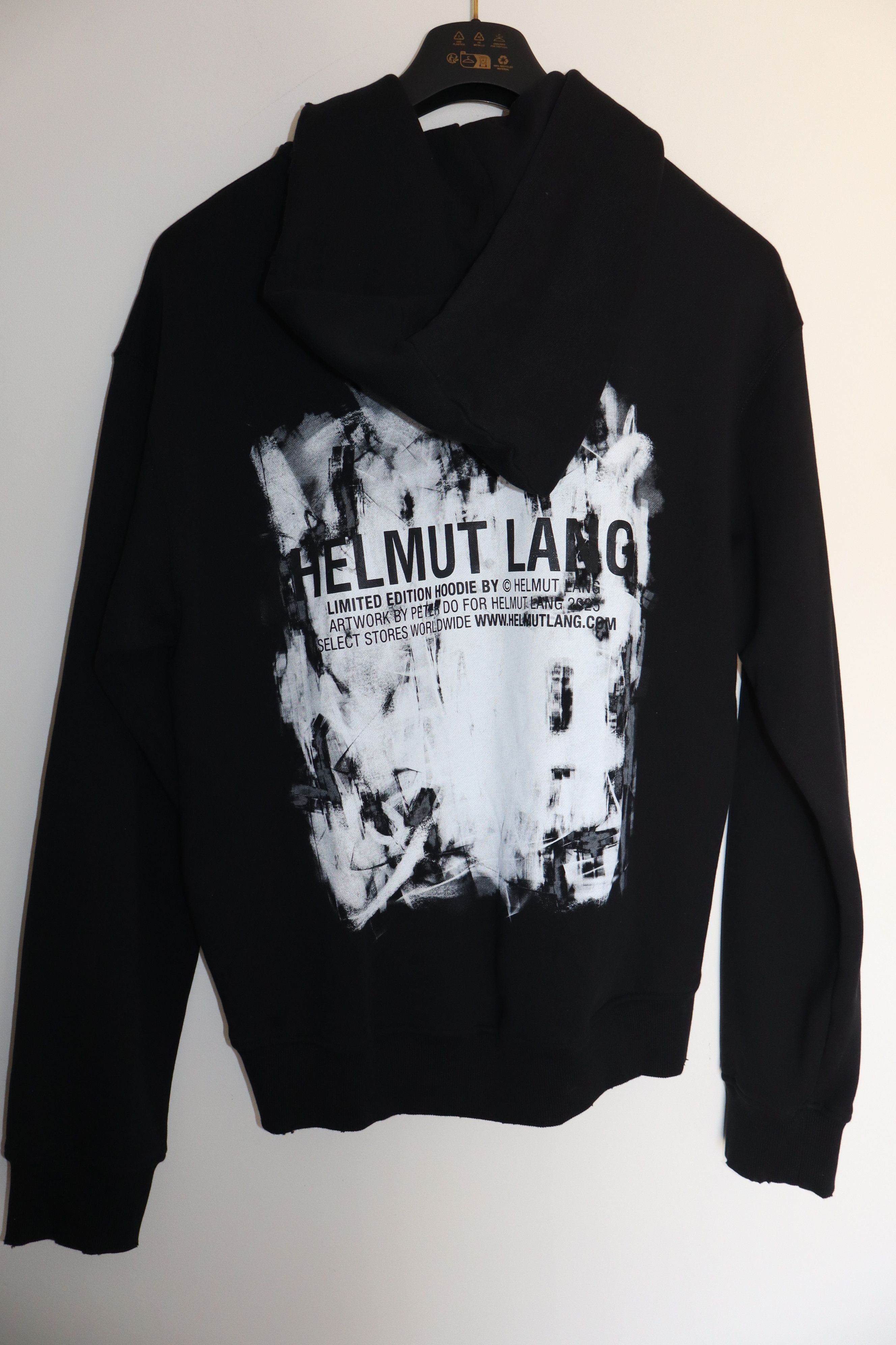 Helmut Lang Black Scribble Hoodie Size US M / EU 48-50 / 2 - 2 Thumbnail