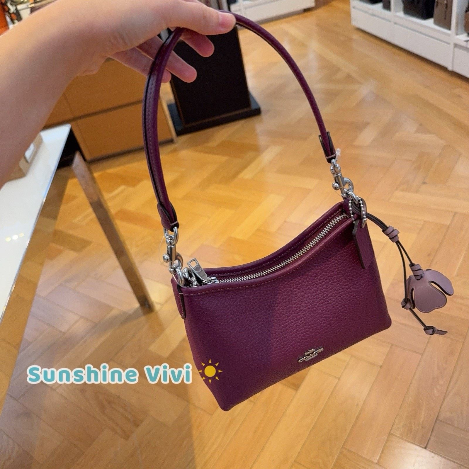 Coach NWT Coach Small Laurel Shoulder Bag Flower Charm CCF15 Size ONE SIZE - 3 Thumbnail