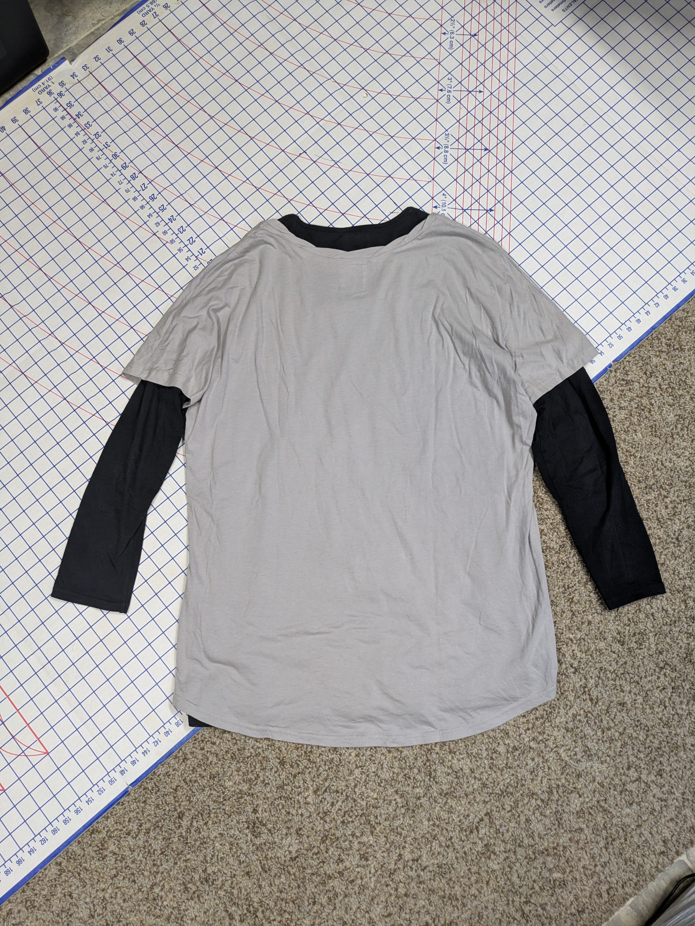 PPFM PPFM layered two shirt set grey and black Size US M / EU 48-50 / 2 - 2 Thumbnail