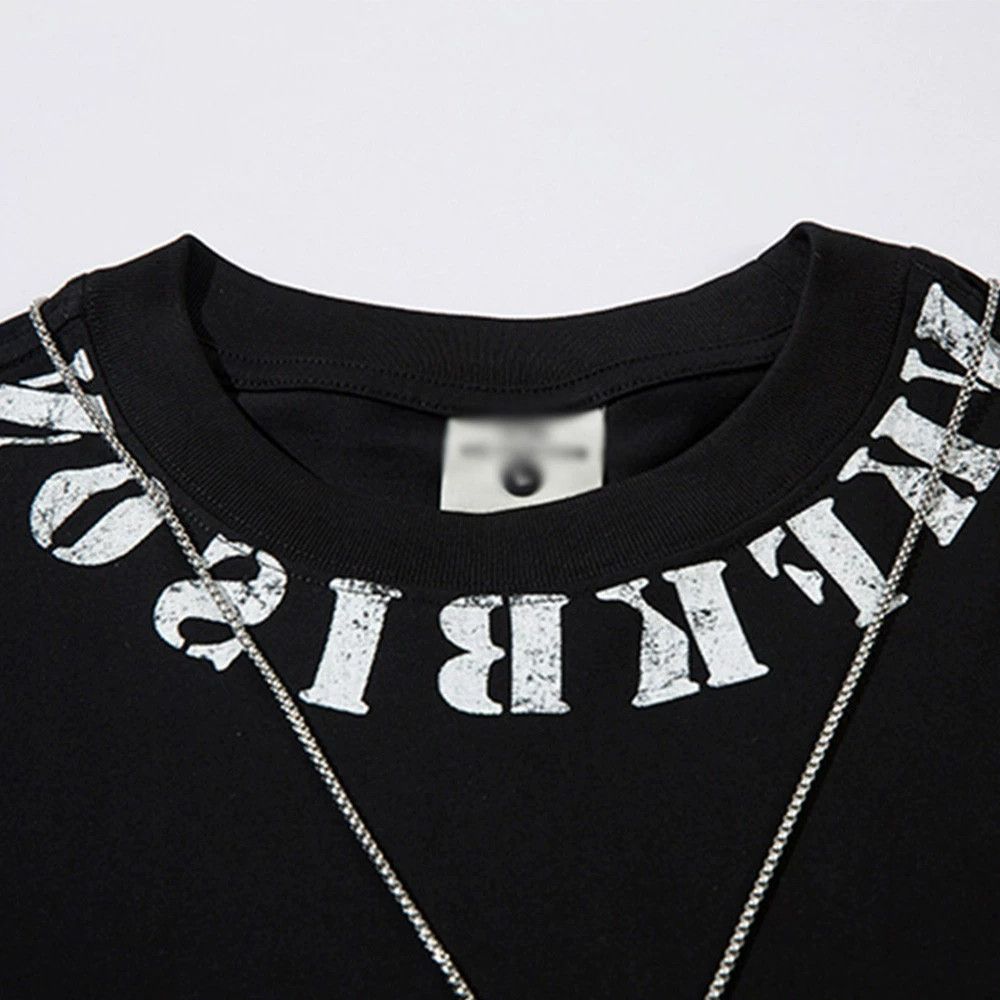 Vintage Men's metal chain letter print long-sleeved T-shirt y2k Size US M / EU 48-50 / 2 - 3 Thumbnail