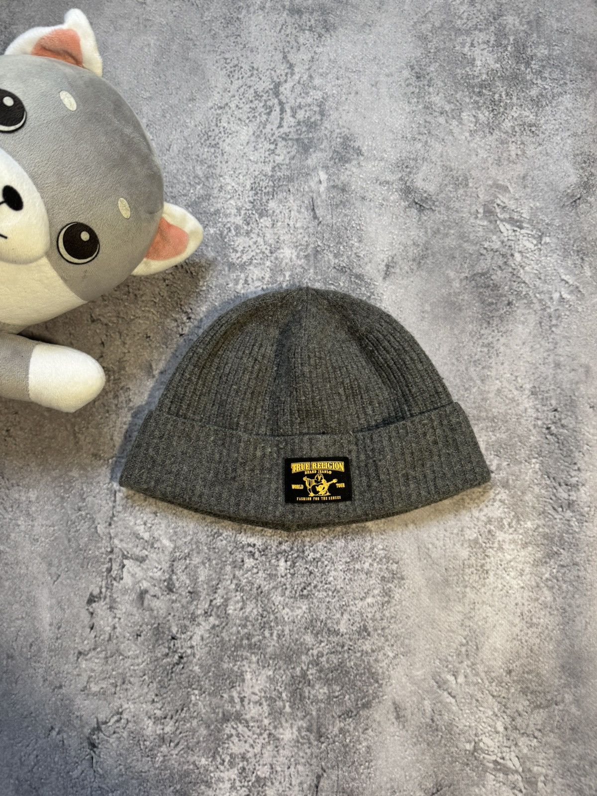 True Religion × Vintage Vintage True Religion Y2K Hype Black Beanie Hat Size ONE SIZE - 1 Thumbnail