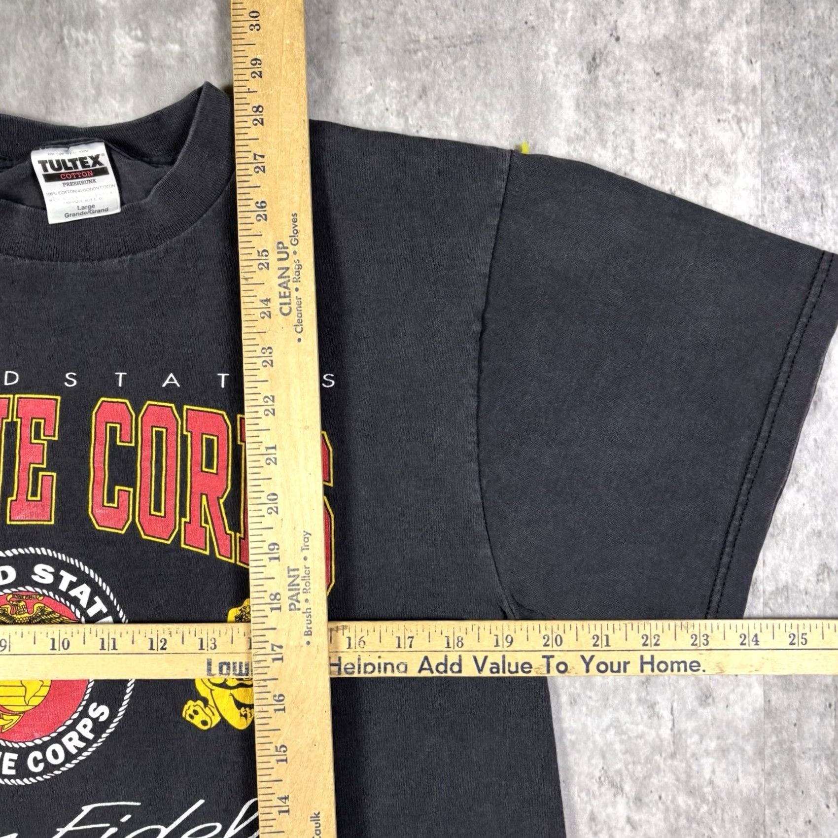 Tultex VINTAGE United States Marine Corps Military T Shirt Mens Large Black Cotton Crew Neck Short Sleeve 90s Tultex Military Marines Shirt Mens Large Size US L / EU 52-54 / 3 - 5 Thumbnail