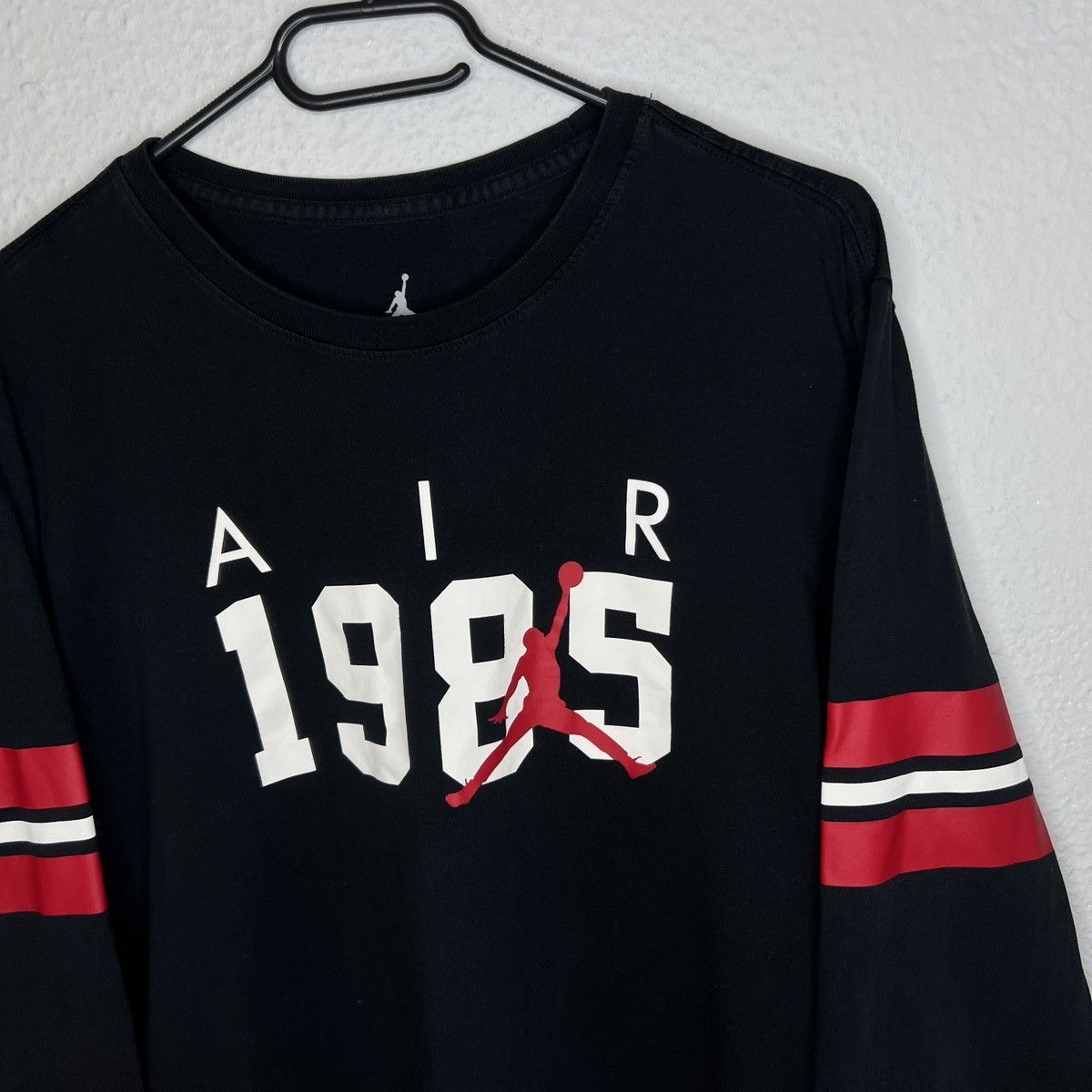Jordan Brand Nike Air Jordan Longsleeve Black Logo 1985 Retro Y2K Drill Size US L / EU 52-54 / 3 - 3 Thumbnail