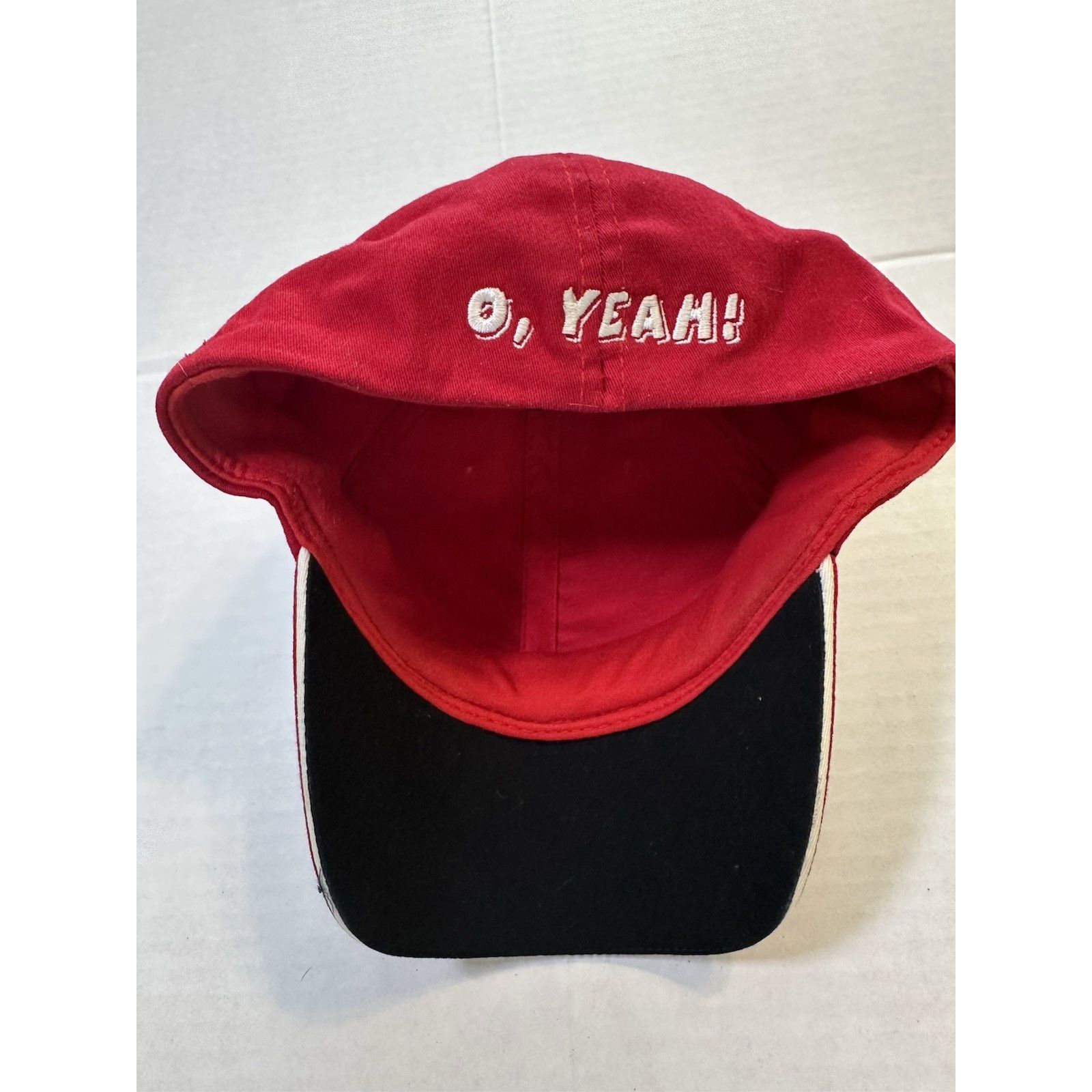 Aerosmith Bio Domes, Aerosmith- O Yeah- Red Cap/Hat 56CM/Regular VTG Size ONE SIZE - 5 Thumbnail