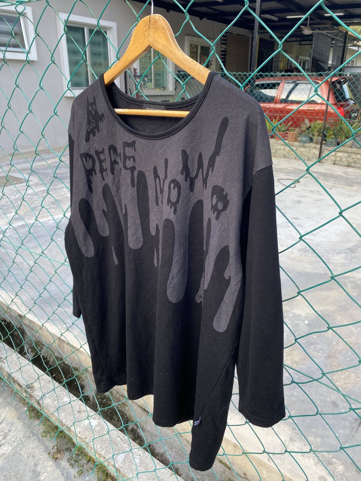 Seditionaries black peace now gothic style 3/4 sleeve tee Size L / US 10 / IT 46 - 3 Thumbnail
