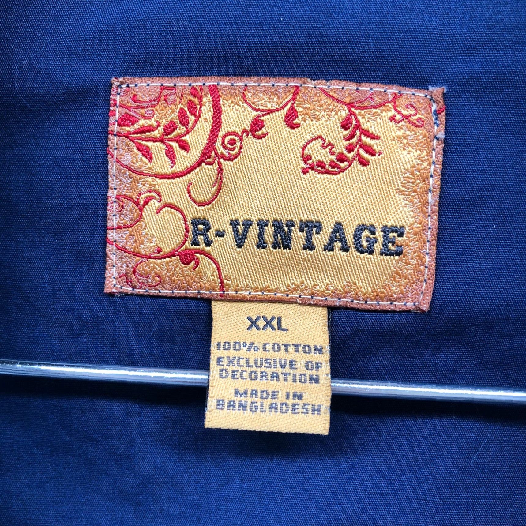 Vintage R-Vintage Mens Western Snap Button Embroidered Shirt XXL Blue Plaid Cowboy Button-Up Chest Pockets Casual Size US XXL / EU 58 / 5 - 7 Thumbnail