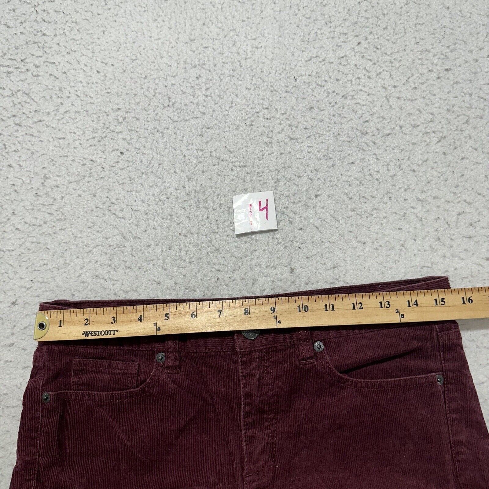 J.Crew J. Crew 28 Corduroy Burgundy Skinny Leg Pants (31 x 28) Size 31" - 10 Thumbnail