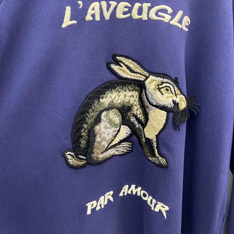 Gucci Gucci Rabbit embroidered blue sweatshirt 2502-Nextarrow Size US L / EU 52-54 / 3 - 3 Thumbnail