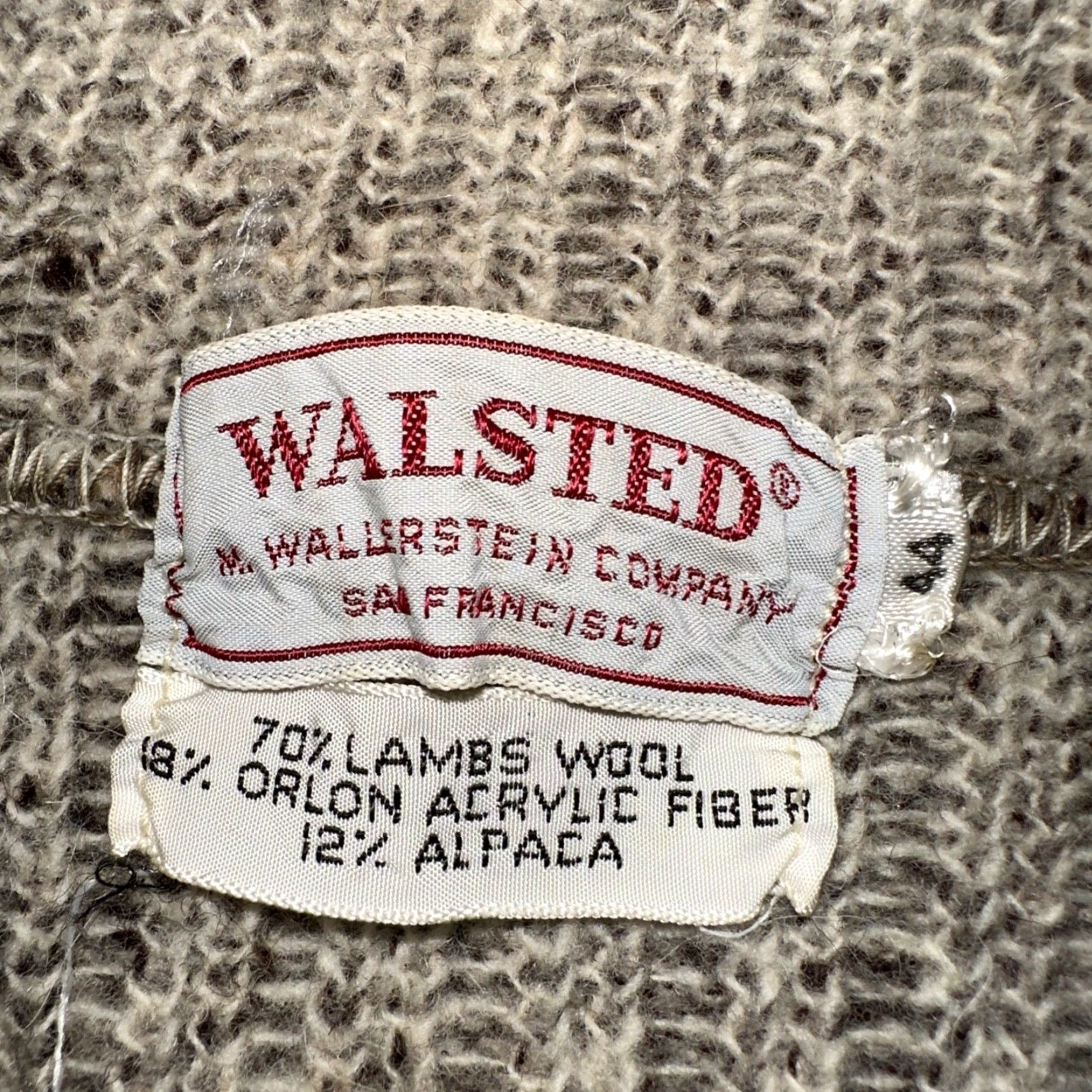 Vintage VINTAGE 1950s Walsted Wool Pullover Shawl Sweater Rockabilly 44 Brown Size US XXL / EU 58 / 5 - 7 Thumbnail