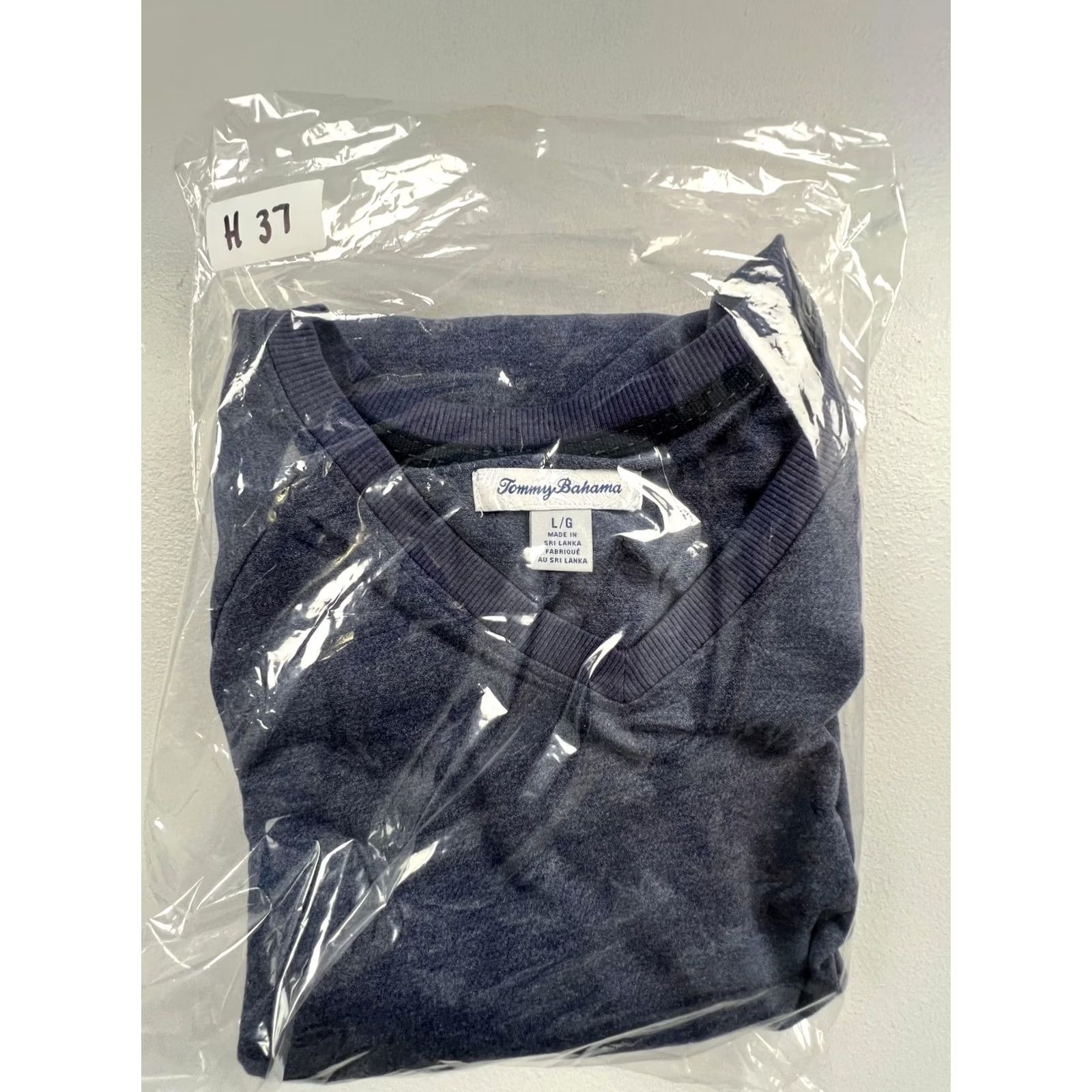 Tommy Bahama Tommy Bahama Sweater Mens Large Blue V Neck Cotton Lightweight Knit Pullover Size US L / EU 52-54 / 3 - 7 Thumbnail