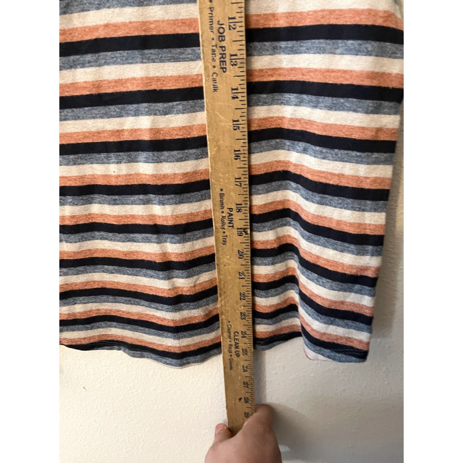 American Eagle Outfitters American Eagle Outfitters Sweater Women Size S Orange Cream Blue Striped Crew Neck Long Sleeve Pullover Womens Size S / US 4 / IT 40 - 4 Thumbnail
