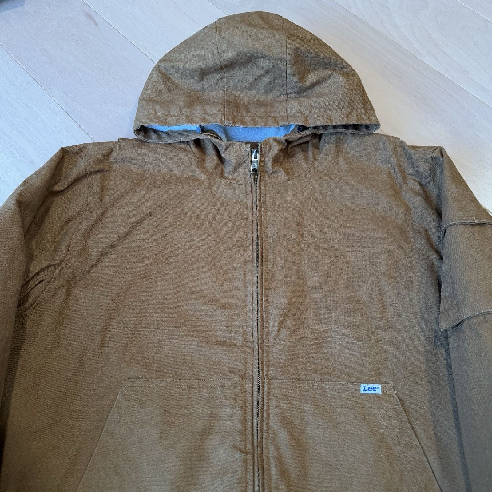 Lee Lee Workwear Jacket XL Brown Heavy Duck Canvas Sherpa Size US XL / EU 56 / 4 - 3 Thumbnail
