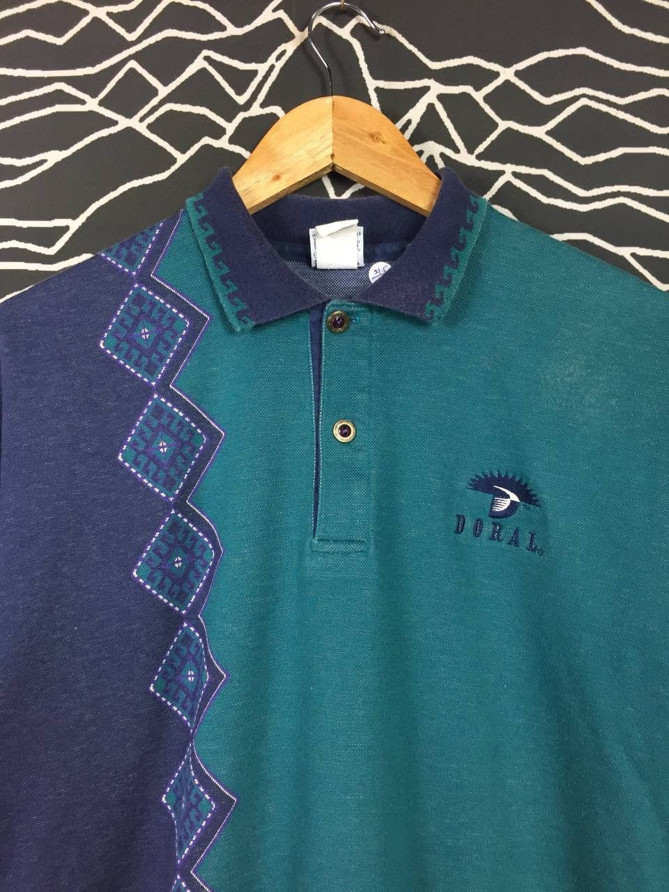 Vintage Vtg HEAD Tennis Brand Aztec Native Style Polo Tee Size US M / EU 48-50 / 2 - 3 Thumbnail