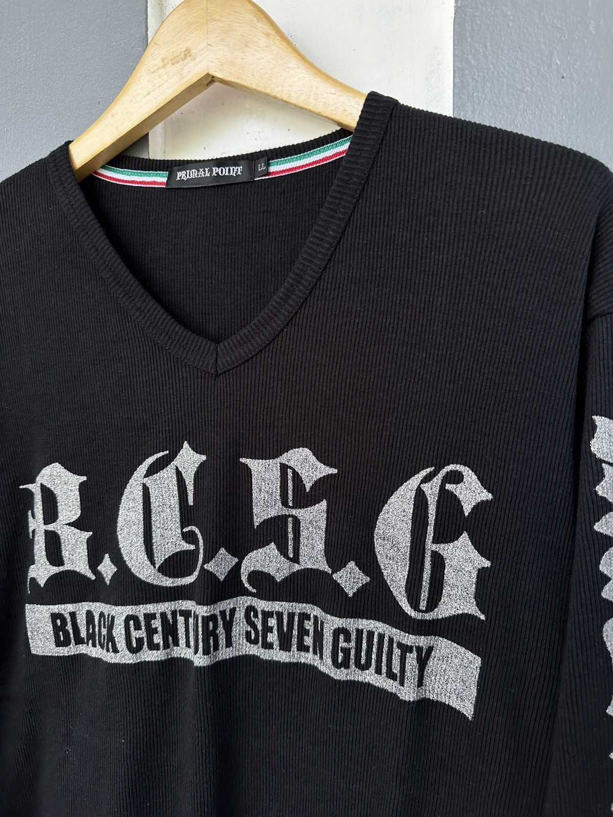 20471120 JAPANESE SICK PRIMAL POINT GLITTER POEM GOTHIC LGB STYLE Size US L / EU 52-54 / 3 - 6 Thumbnail