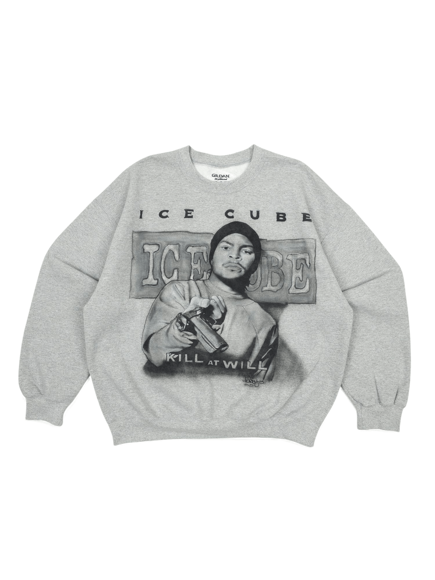 Rap Tees 💎 Vintage Ice Cube Gray Sweatshirt Crewneck Jumper Y2K Rap Size US XL / EU 56 / 4 - 1 Thumbnail