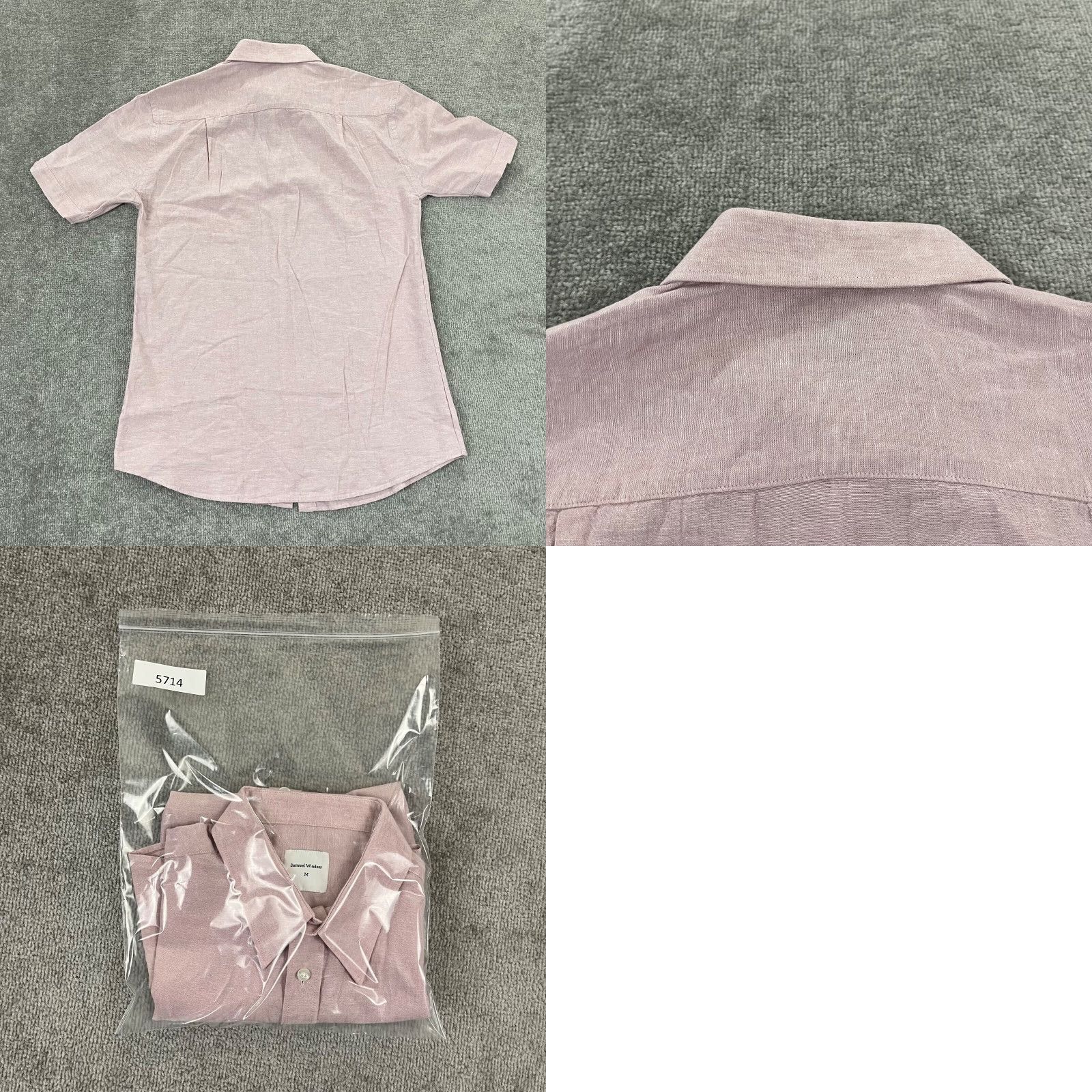 Vintage Samuel Windsor Shirt Mens Medium Pale Pink Linen Blend Button Up Casual Preppy Size US M / EU 48-50 / 2 - 8 Thumbnail
