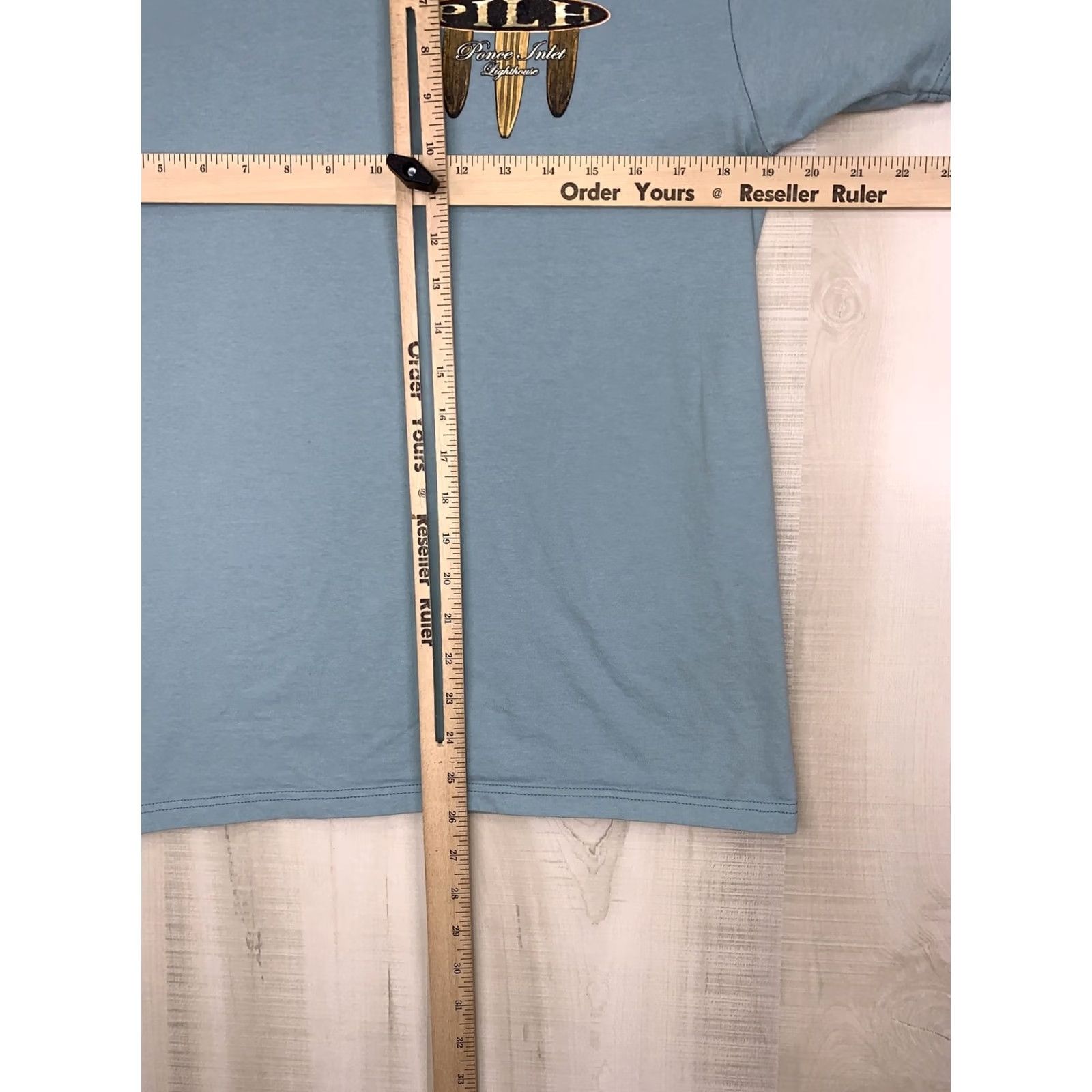The Mountain Mountain Pounce Inlet Lighthouse T-Shirt Blue Cotton Adult M Short Sleeve Crew Neck 11871 Mens Size US M / EU 48-50 / 2 - 6 Thumbnail