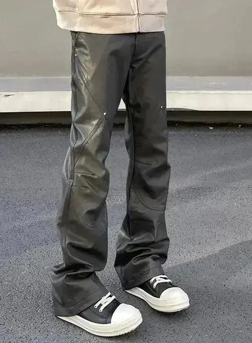 Japanese Brand Streetwear Casual Straight Leg Leather Pant Size US 32 / EU 48 - 1 Thumbnail