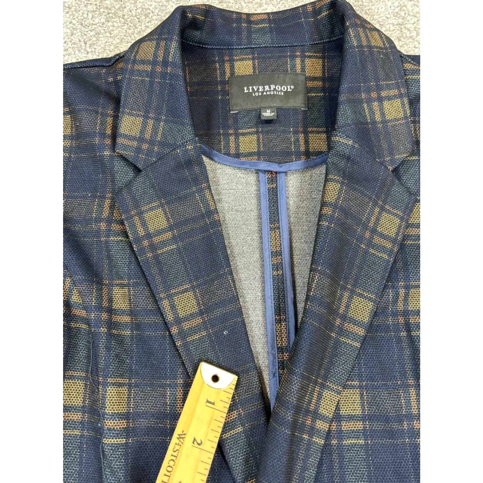 Vintage Liverpool Jacket Womens Medium Blue Sports Coat Los Angeles Size M / US 6-8 / IT 42-44 - 5 Thumbnail