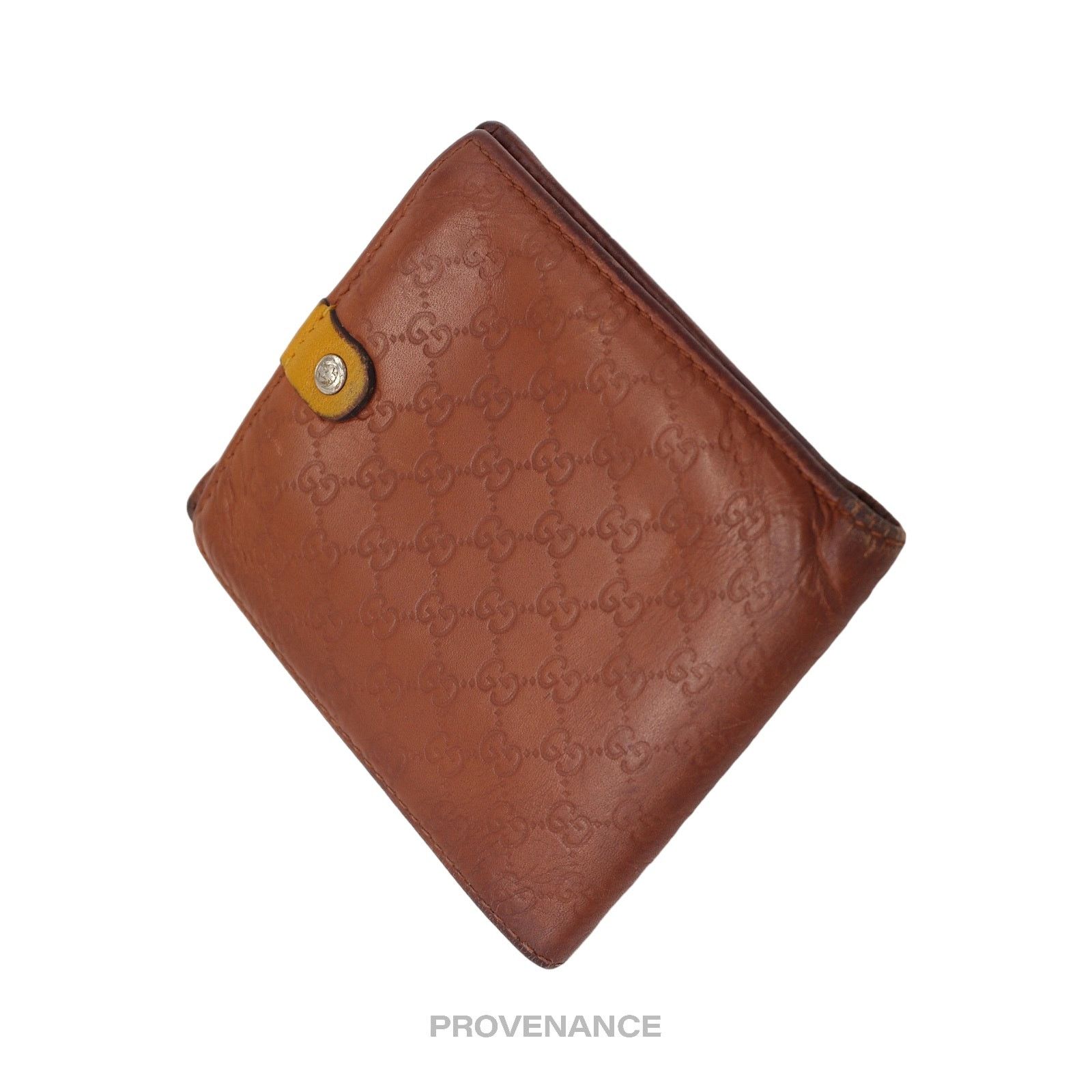 Gucci 🔴 Gucci Bifold Wallet - Orange GG MicroGuccissima Patchwork Size ONE SIZE - 10 Thumbnail