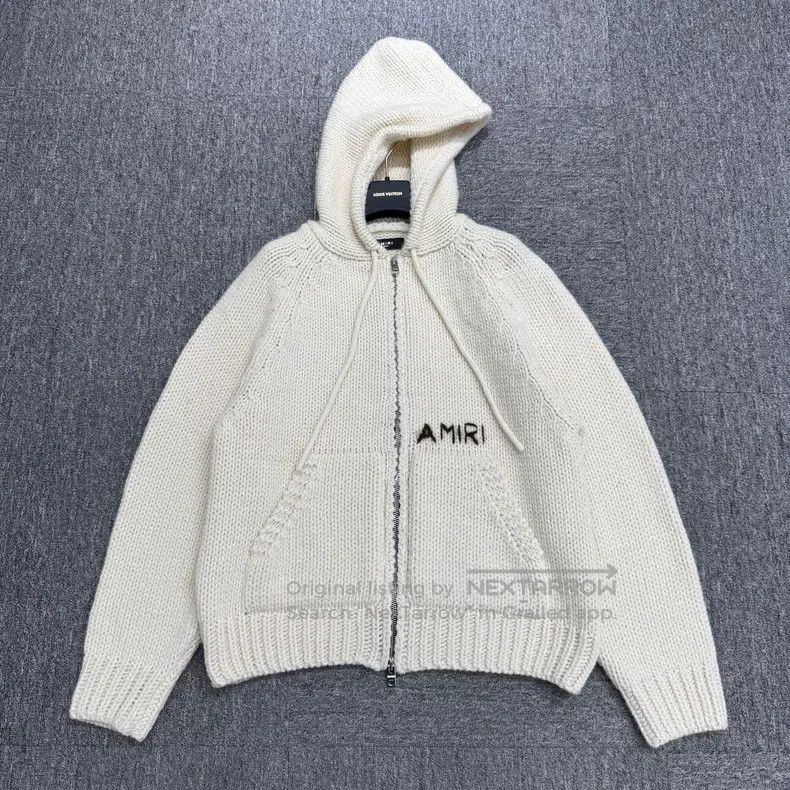 Amiri Amiri Size M Letter-embroidered Wool Hoodie Size US M / EU 48-50 / 2 - 1 Thumbnail