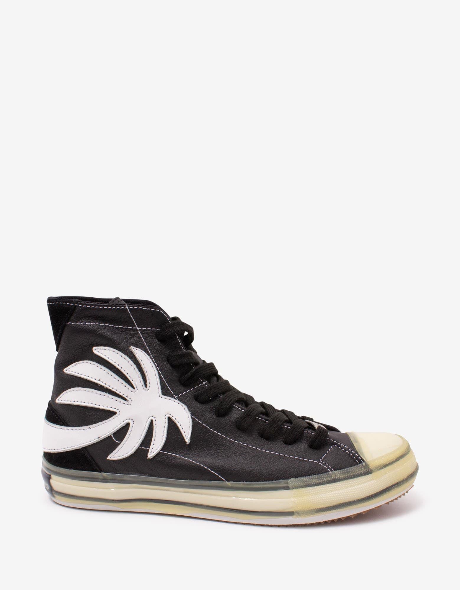 Palm Angels Palm Angels Black Palm Tree High Top Trainers Size US 9 / EU 42 - 2 Thumbnail