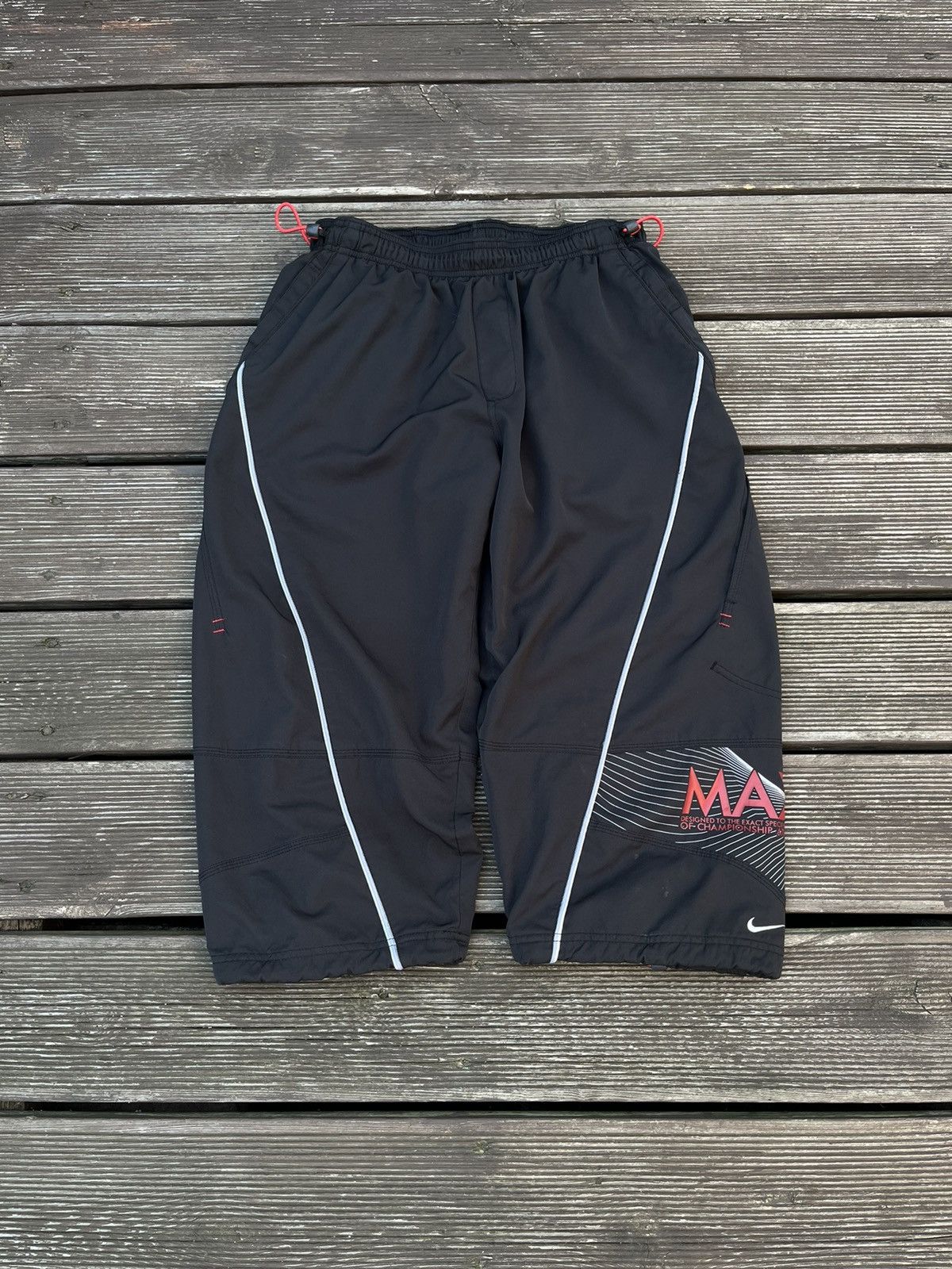 Nike × Vintage Vintage Y2K NIKE Black Shorts Pants Blokecore 00s Style Size US 32 / EU 48 - 1 Thumbnail