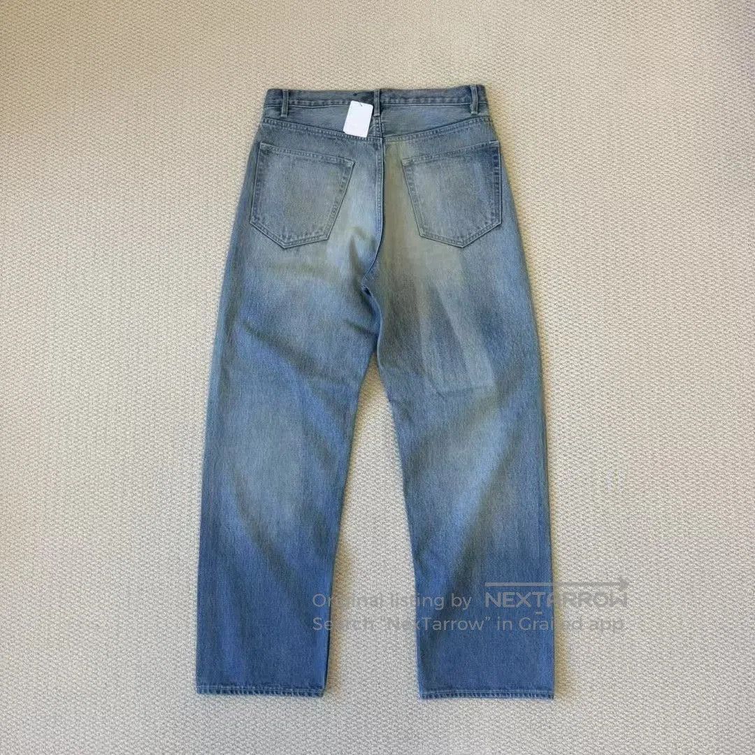Auralee AURALEE Selvedge Faded Heavy Denim Wide Pants. Size US 32 / EU 48 - 2 Thumbnail