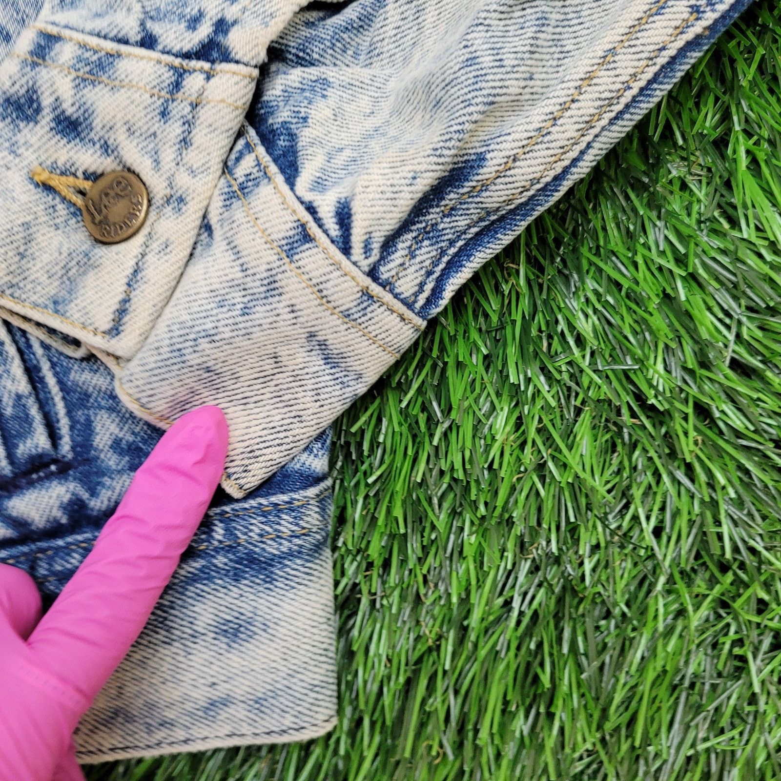 Lee Vintage LEE Riders Denim Jacket M 22x25 Cropped PATD-153438 Size US M / EU 48-50 / 2 - 8 Thumbnail