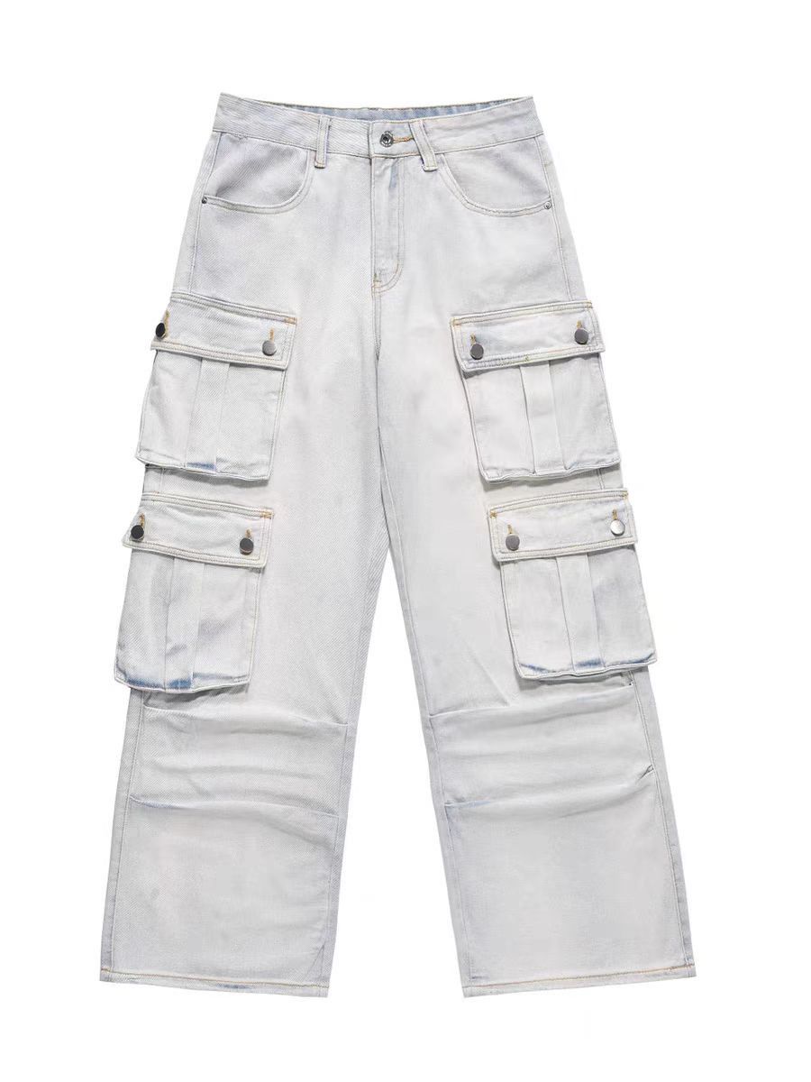 Japanese Brand × Jean Vintage multi-pocket baggy work casual jeans Size US 30 / EU 46 - 5 Thumbnail