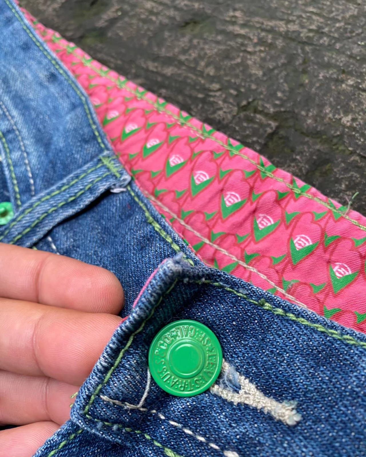 CLOT × Levi's × Medicom Toy Levi's x Clot Medicom Toy Bearbrick Watermelon Denim Jeans Size US 32 / EU 48 - 4 Thumbnail