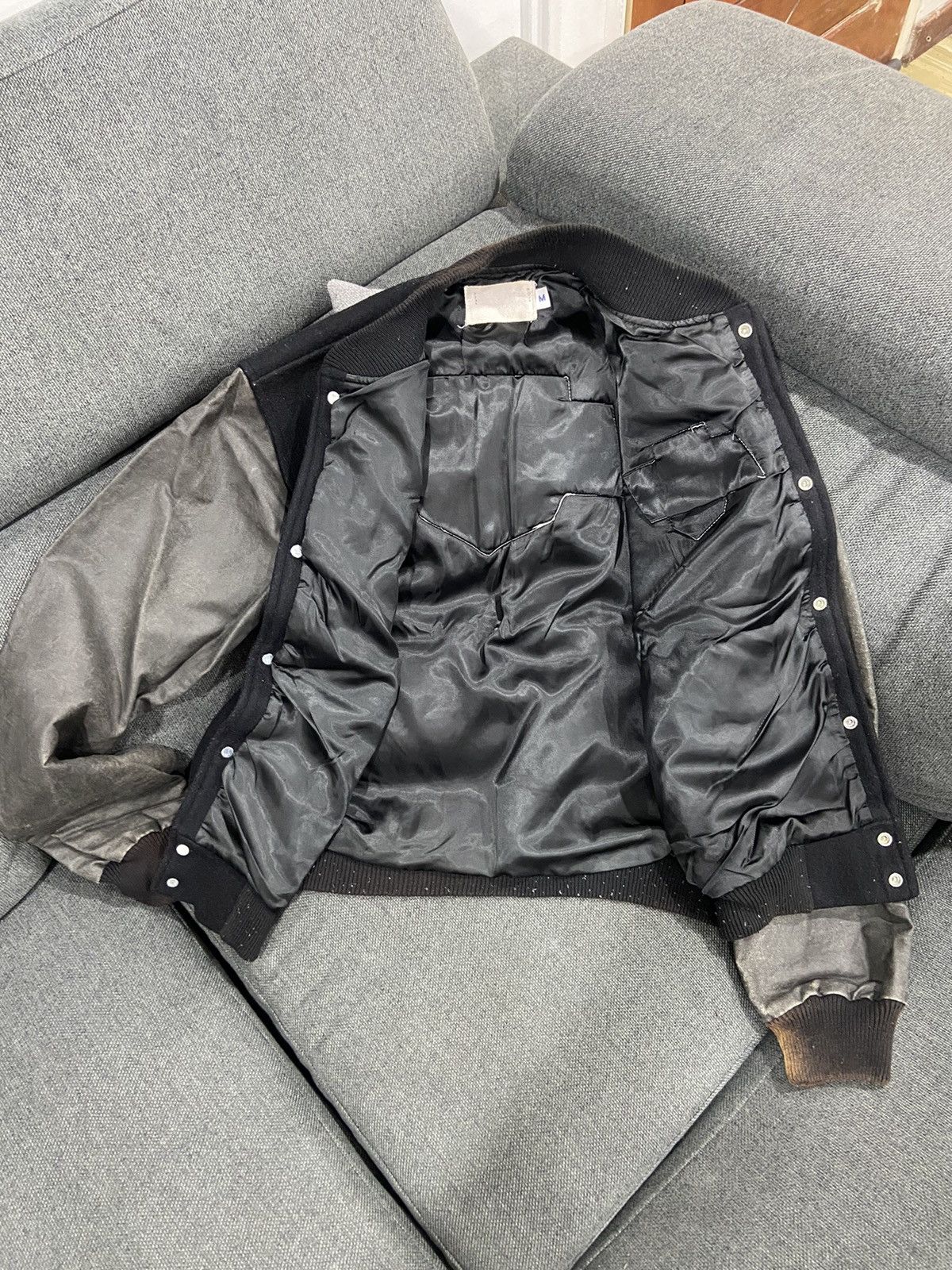 NHL × Vintage Distress Vtg Kings Los Angeles Snap Button Bomber Jacket Size US M / EU 48-50 / 2 - 9 Thumbnail