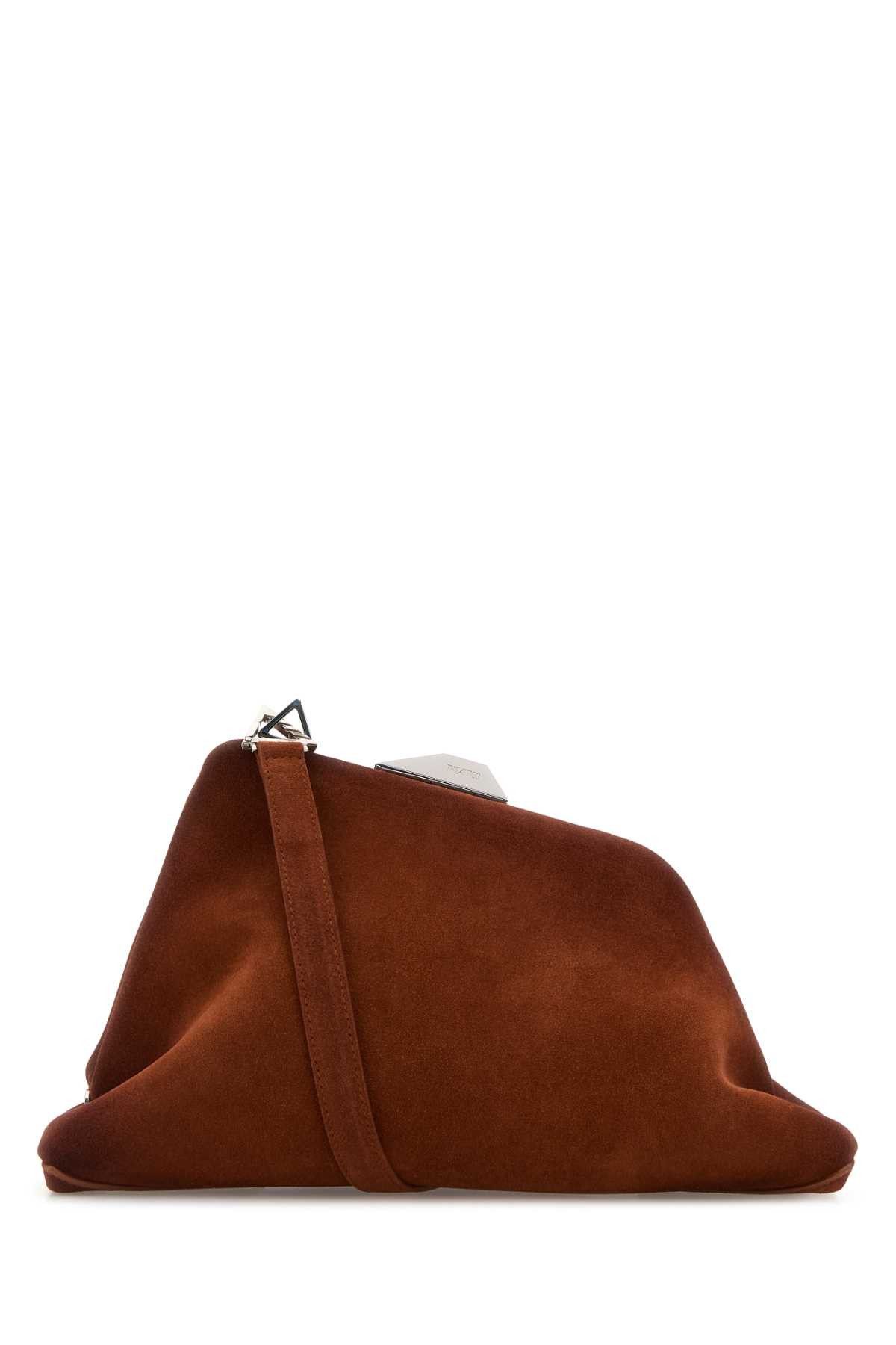 The Attico Caramel Suede Day Off Clutch Size ONE SIZE - 1 Thumbnail