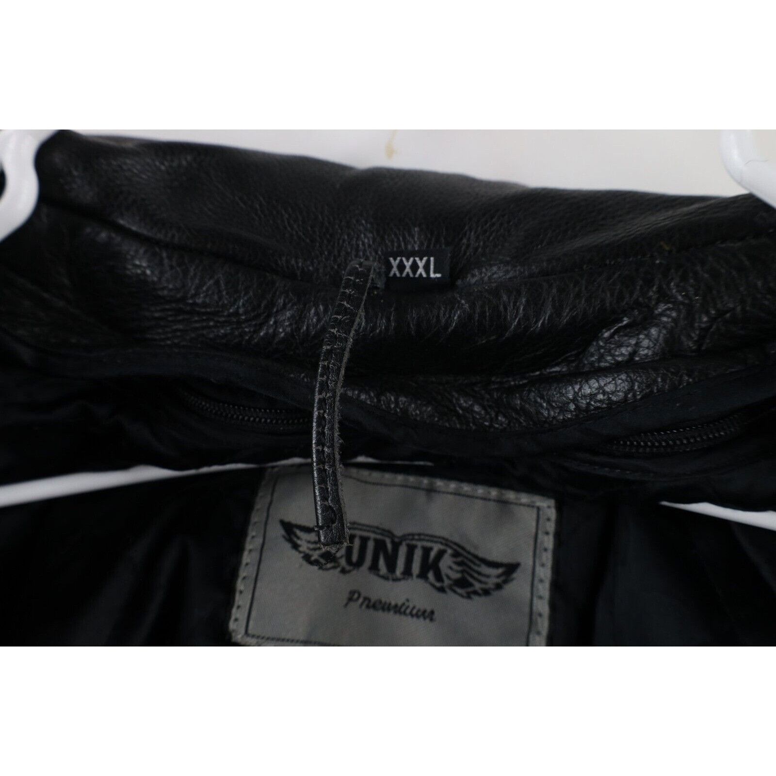 Vintage Vintage 90s Streetwear Heavyweight Leather Moto Jacket 3XL Size US XXL / EU 58 / 5 - 11 Thumbnail