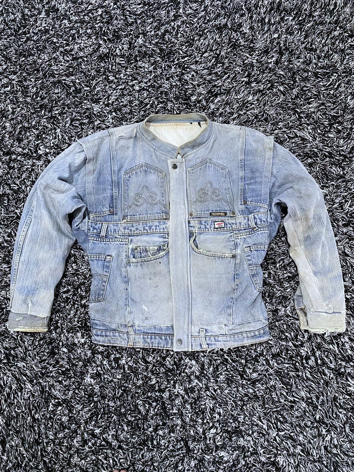 Aria Stressed Depressed Denim Jacket Size US M / EU 48-50 / 2 - 1 Thumbnail