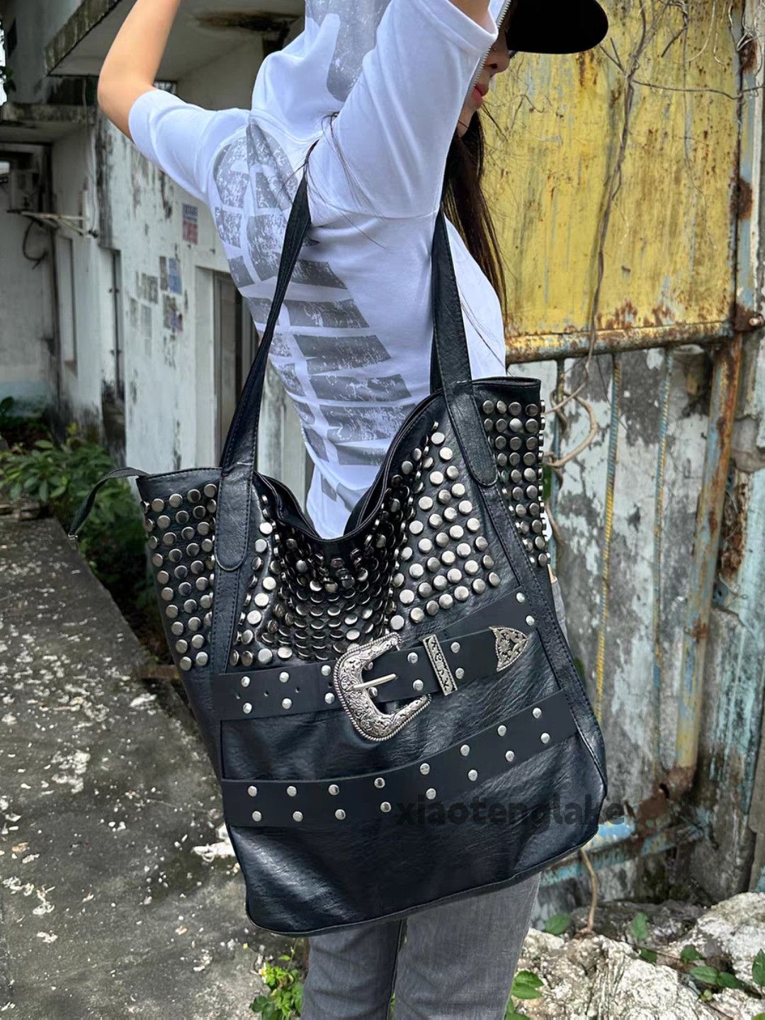 Grunge Bag Bag With Studs Grunge Gimmick Studded Shoulder