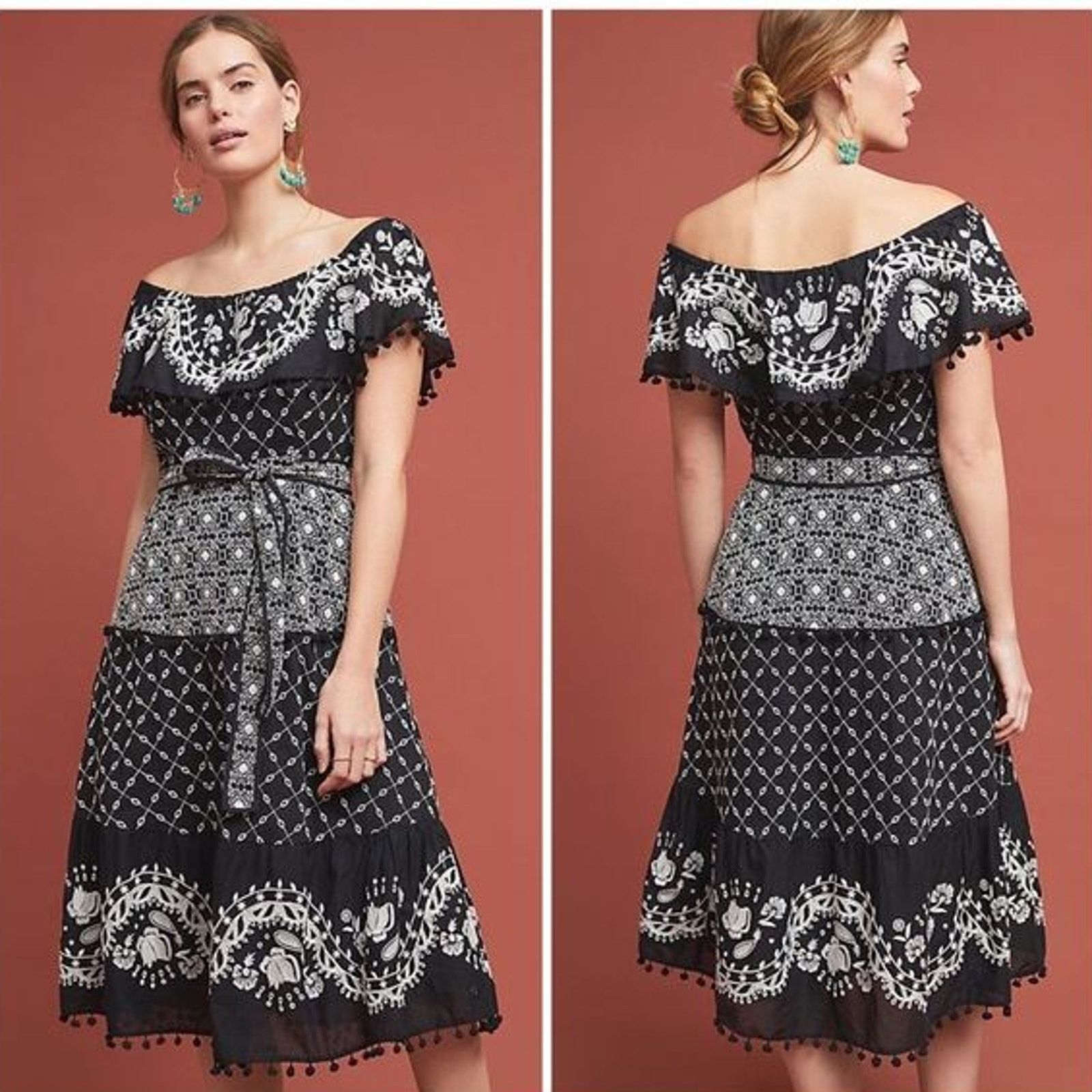 Anthropologie New Anthropologie Marisol off the shoulder dress $230 Size 4 Size S / US 4 / IT 40 - 2 Thumbnail